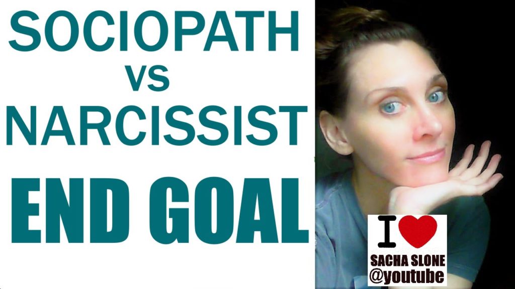 SOCIOPATH AND NARCISSIST END GOALS ARE DIFFERENT