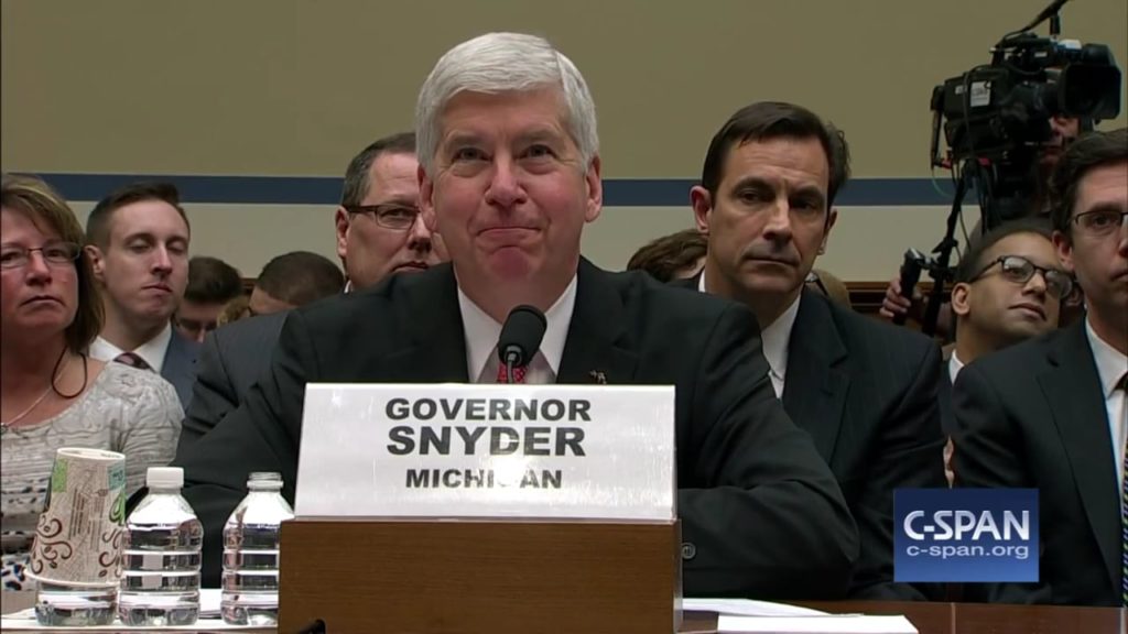 Rick Snyder Smirks in Front of Congress